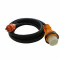 Ac Works 25ft Generator L14-30P 30A 4-Prong Plug to 50A RV/ Marine Power Inlet Adapter Cord L1430M50-025